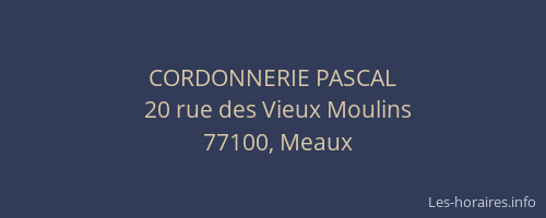 CORDONNERIE PASCAL