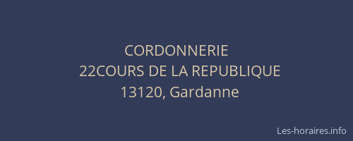 CORDONNERIE