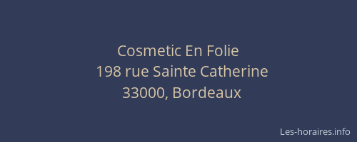 Cosmetic En Folie