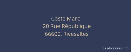 Coste Marc