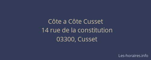 Côte a Côte Cusset
