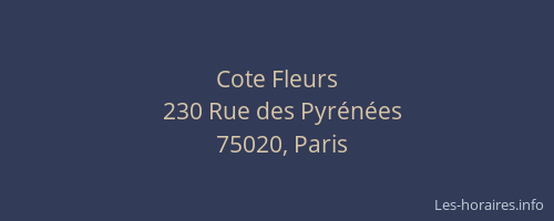 Cote Fleurs