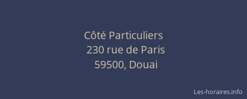 Côté Particuliers