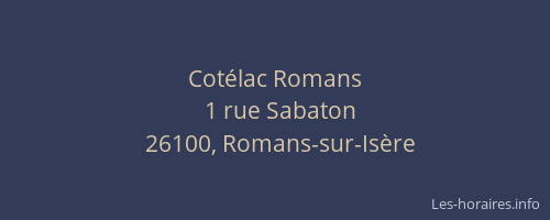 Cotélac Romans
