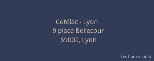 Cotélac - Lyon