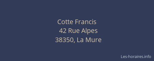 Cotte Francis