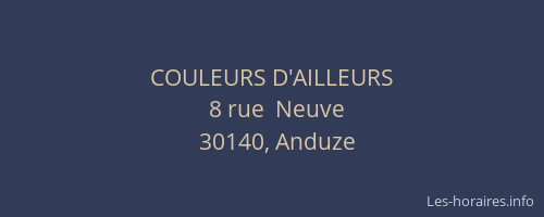 COULEURS D'AILLEURS