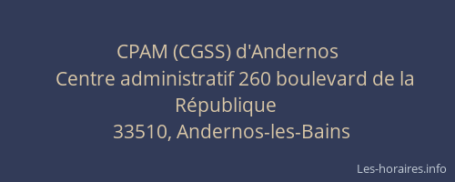 CPAM (CGSS) d'Andernos