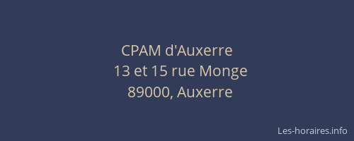 CPAM d'Auxerre