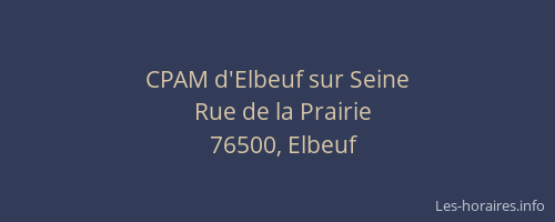 CPAM d'Elbeuf sur Seine