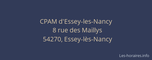 CPAM d'Essey-les-Nancy