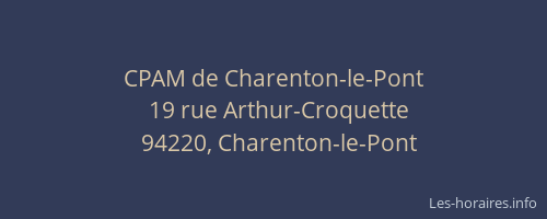 CPAM de Charenton-le-Pont