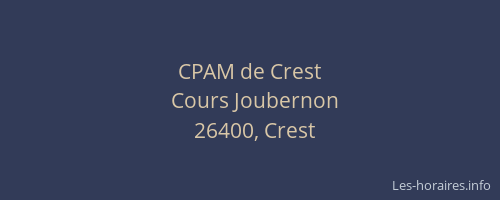 CPAM de Crest