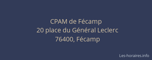 CPAM de Fécamp