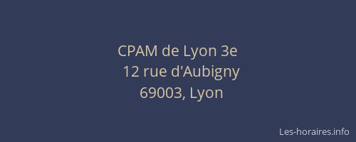 CPAM de Lyon 3e