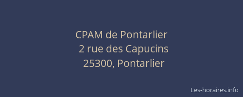 CPAM de Pontarlier