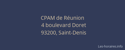 CPAM de Réunion