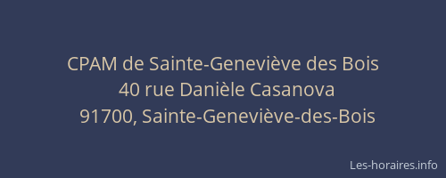 CPAM de Sainte-Geneviève des Bois