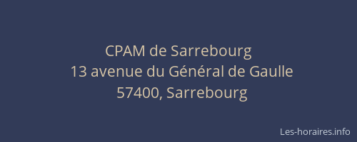 CPAM de Sarrebourg