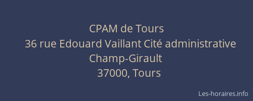 CPAM de Tours