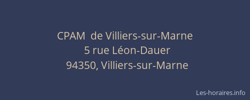 CPAM  de Villiers-sur-Marne