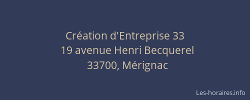 Création d'Entreprise 33