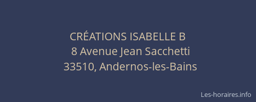 CRÉATIONS ISABELLE B