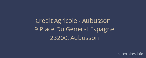 Crédit Agricole - Aubusson