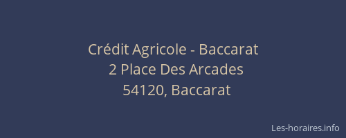 Crédit Agricole - Baccarat