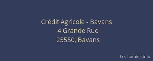 Crédit Agricole - Bavans