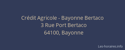 Crédit Agricole - Bayonne Bertaco