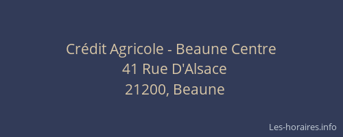Crédit Agricole - Beaune Centre