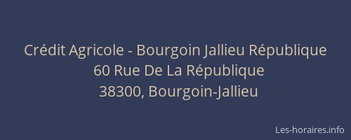 Crédit Agricole - Bourgoin Jallieu République