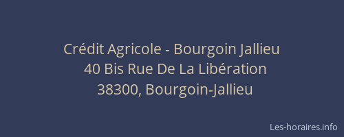 Crédit Agricole - Bourgoin Jallieu