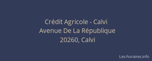 Crédit Agricole - Calvi