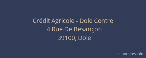 Crédit Agricole - Dole Centre