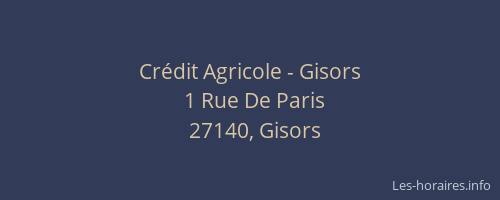 Crédit Agricole - Gisors
