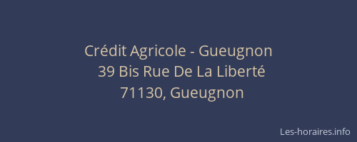 Crédit Agricole - Gueugnon