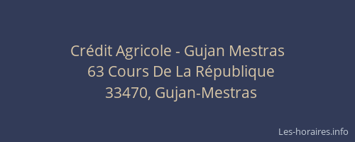 Crédit Agricole - Gujan Mestras