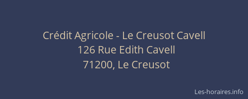 Crédit Agricole - Le Creusot Cavell