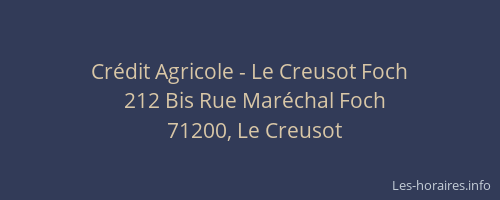 Crédit Agricole - Le Creusot Foch