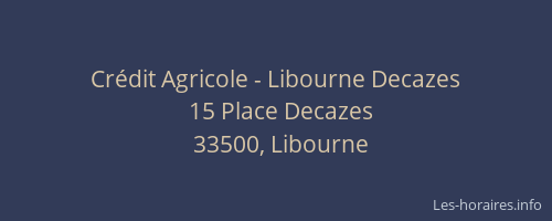 Crédit Agricole - Libourne Decazes