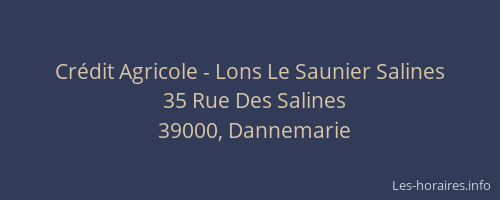 Crédit Agricole - Lons Le Saunier Salines