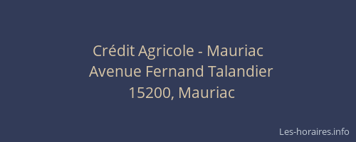 Crédit Agricole - Mauriac
