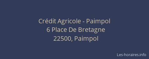 Crédit Agricole - Paimpol