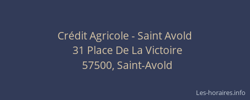 Crédit Agricole - Saint Avold