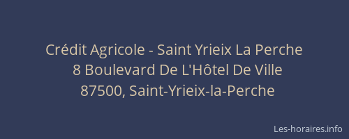 Crédit Agricole - Saint Yrieix La Perche