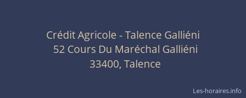 Crédit Agricole - Talence Galliéni