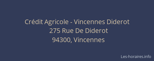 Crédit Agricole - Vincennes Diderot