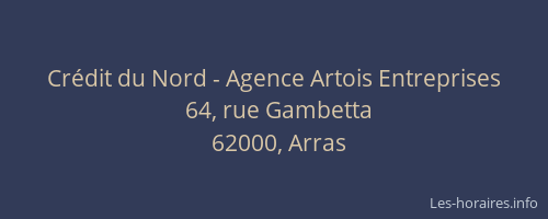 Crédit du Nord - Agence Artois Entreprises